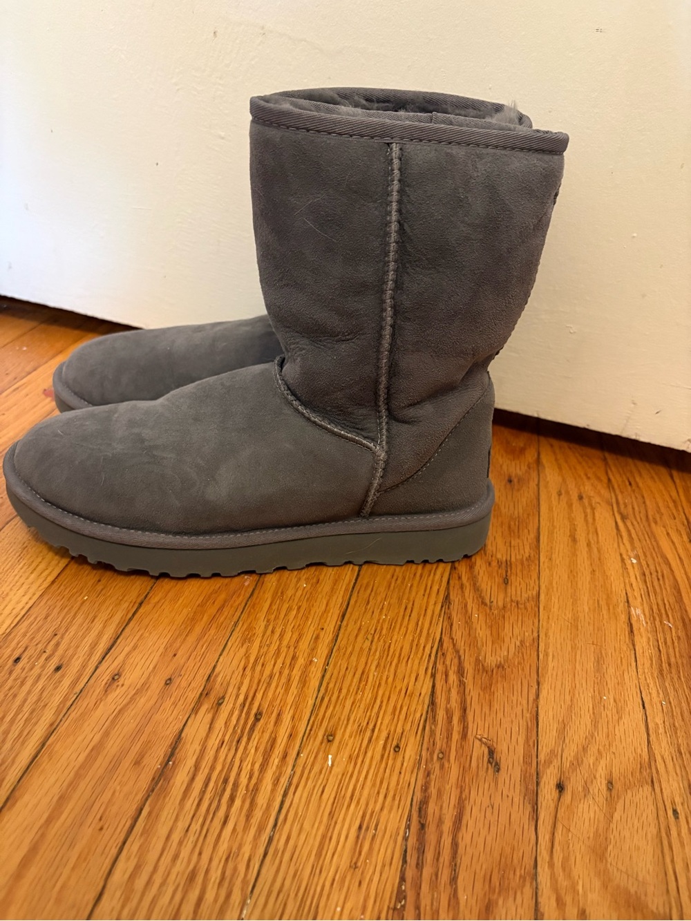 UGG Cozy Grey Suede Boots
